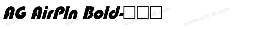 AG AirPln Bold字体转换